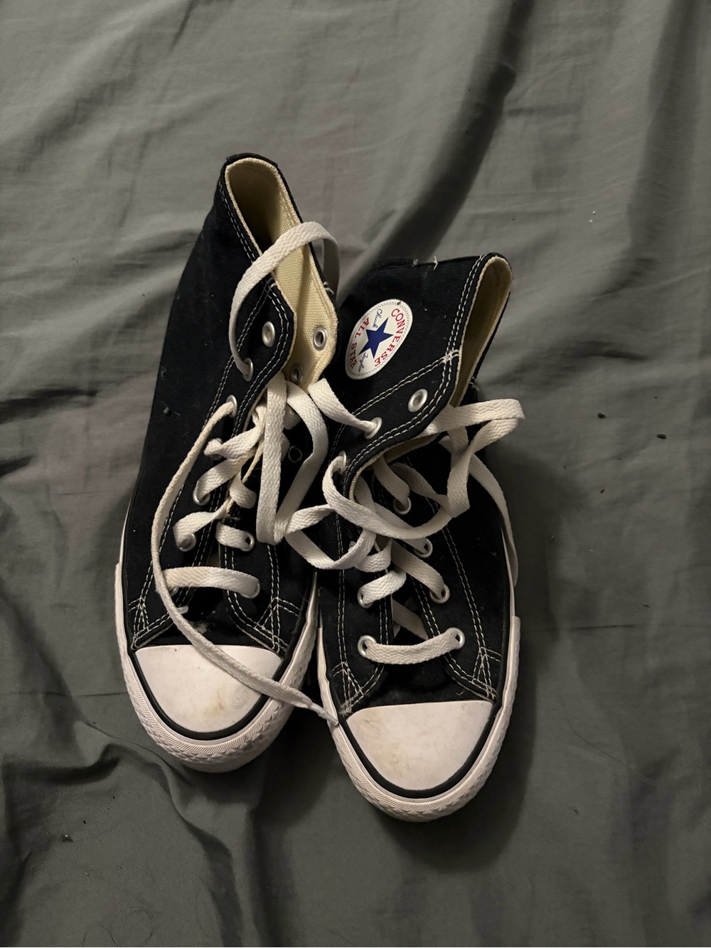 Converse Kids High Top Sneakers - Black with White Accents